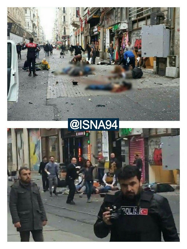 وقوع انفجار انتحاری در استانبول/ تاکنون 4 کشته و 36زخمی،12 خارجی در میان مصدومان