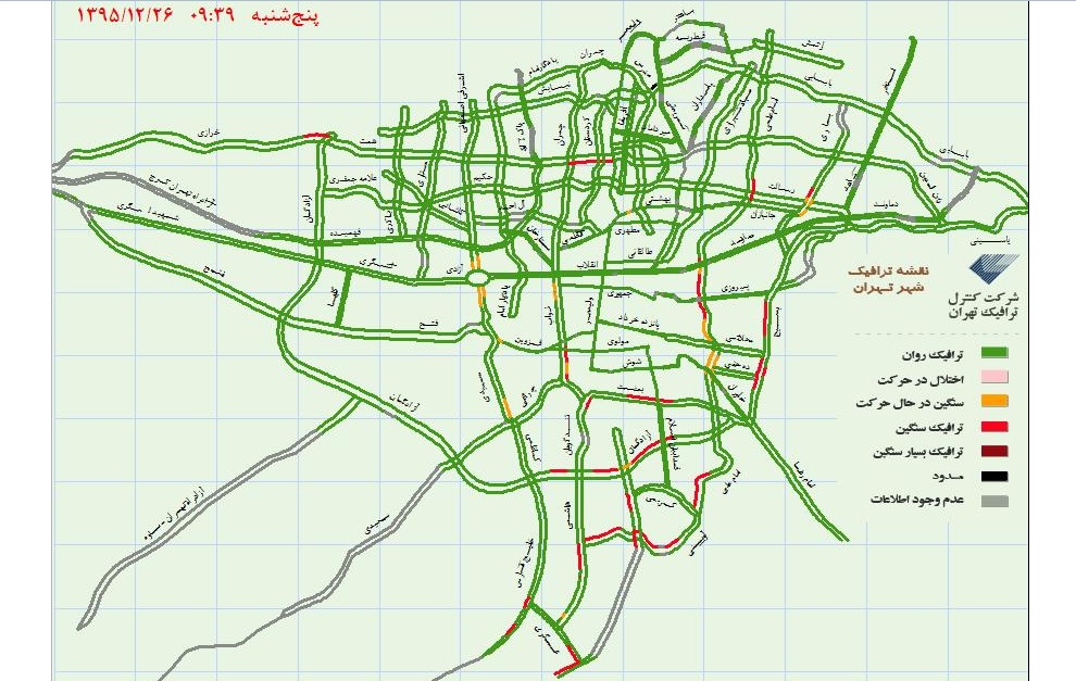 وضعیت ترافیک در مسیرهای منتهی به بهشت زهرا/طرح ترافیک تا ساعت 17 اجرا می شود