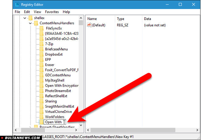 رفع مشکل ناپدید شدن گزینه Open with در منوی راست کلیک