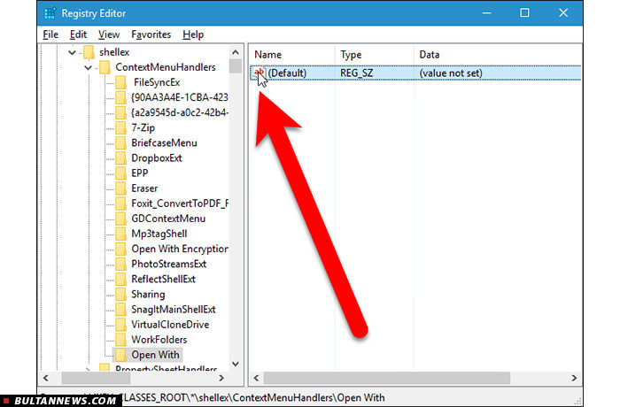 رفع مشکل ناپدید شدن گزینه Open with در منوی راست کلیک