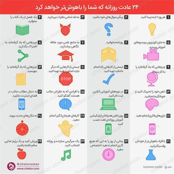 24 عادت که شما را باهوش تر می کند