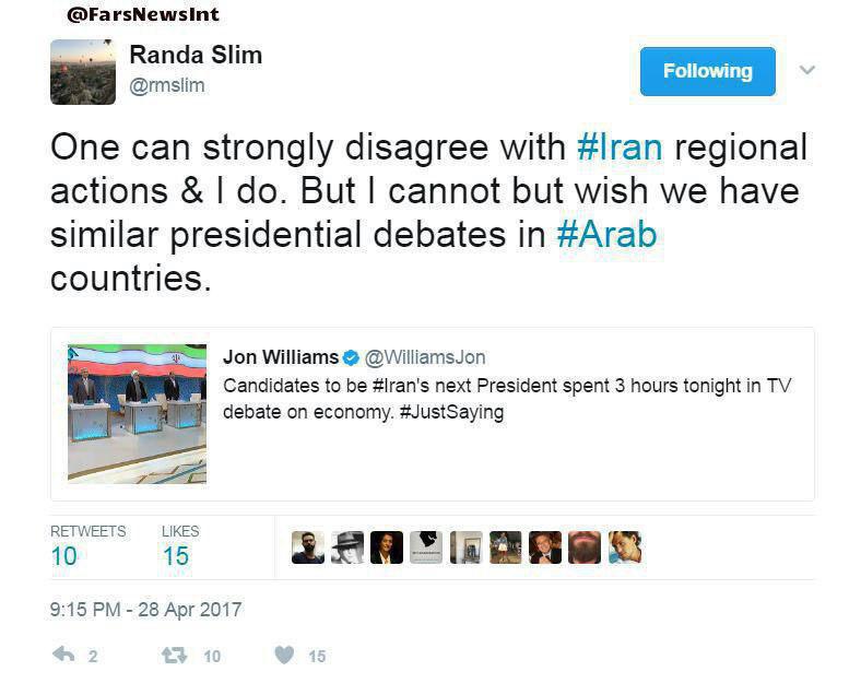 واکنش تحلیلگر لبنانی-آمریکایی به مناظره انتخاباتی در ایران