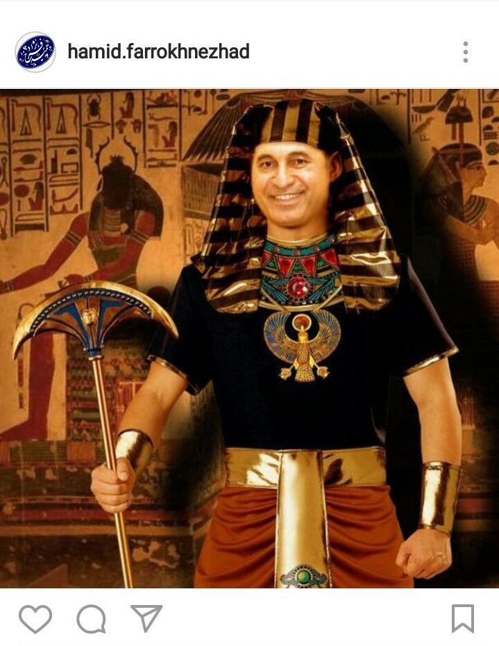 وقتی حمید فرخ نژاد فرعون مصر می‌شود + عکس