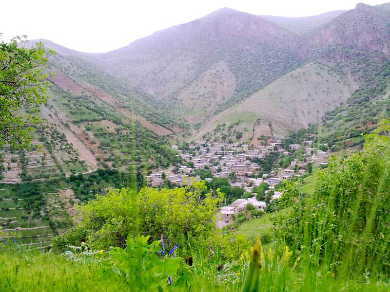 روستای ساتیاری پاوه، نگین سبز و زیبای رشته کوه های زاگرس + تصاویر