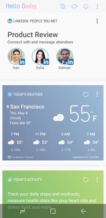 سامسونگ و لینکدین با دستیار Bixby