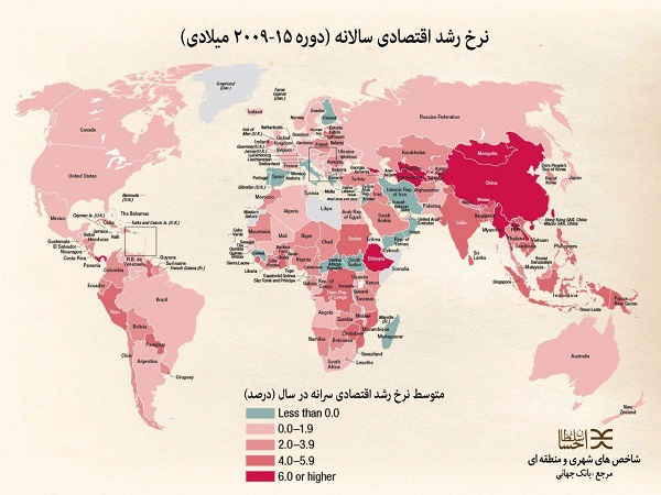 نرخ رشد اقتصادی ایران و کشورهای جهان