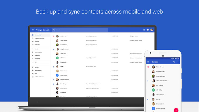 Google Contacts برای سیستم عامل‌ اندروید به‌روزرسانی شد