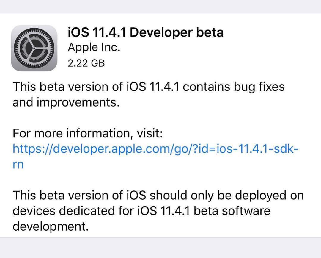 بتاي اول IOS11.4.1 براي توسعه دهندگان عرضه شد