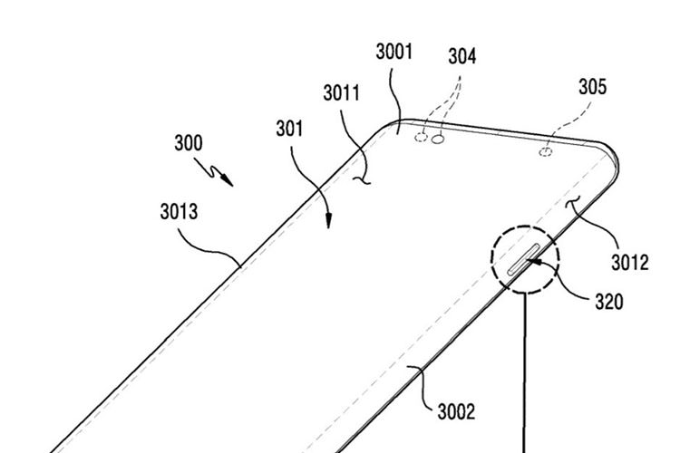 پتنت جدید سامسونگ؛ نمایشگر دارای انحنای لبه و دکمه فیزیکی
