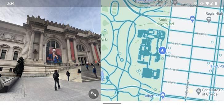 رابط کاربری تقسیم صفحه Street View برای نسخه اندرویدی گوگل مپ منتشر شد