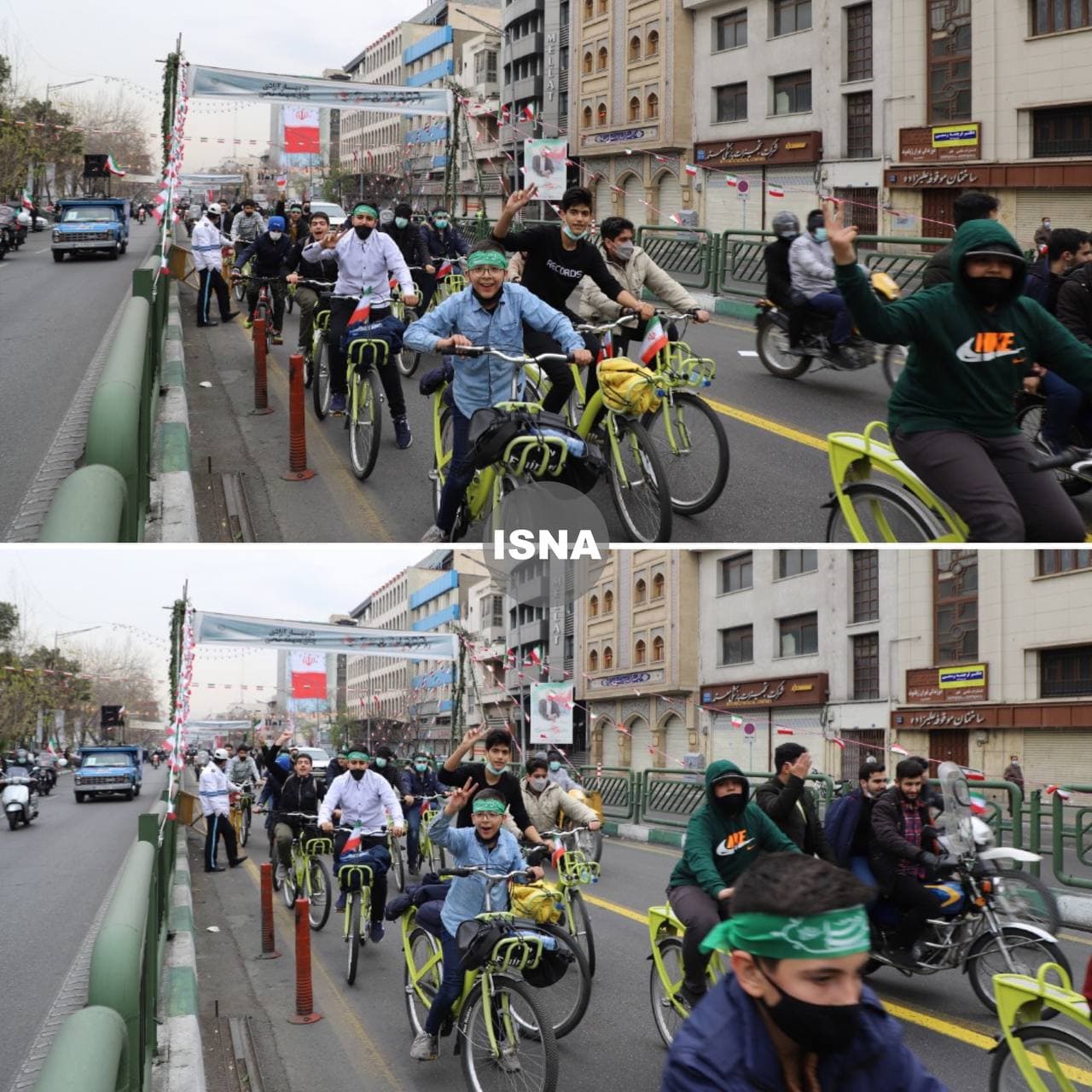 آغاز راهپیمایی ۲۲ بهمن در ۱۵۰۰ شهر و ۳۰۰۰ روستای ایران/اهتزاز پرچم ایران در «ملک سلیمان»