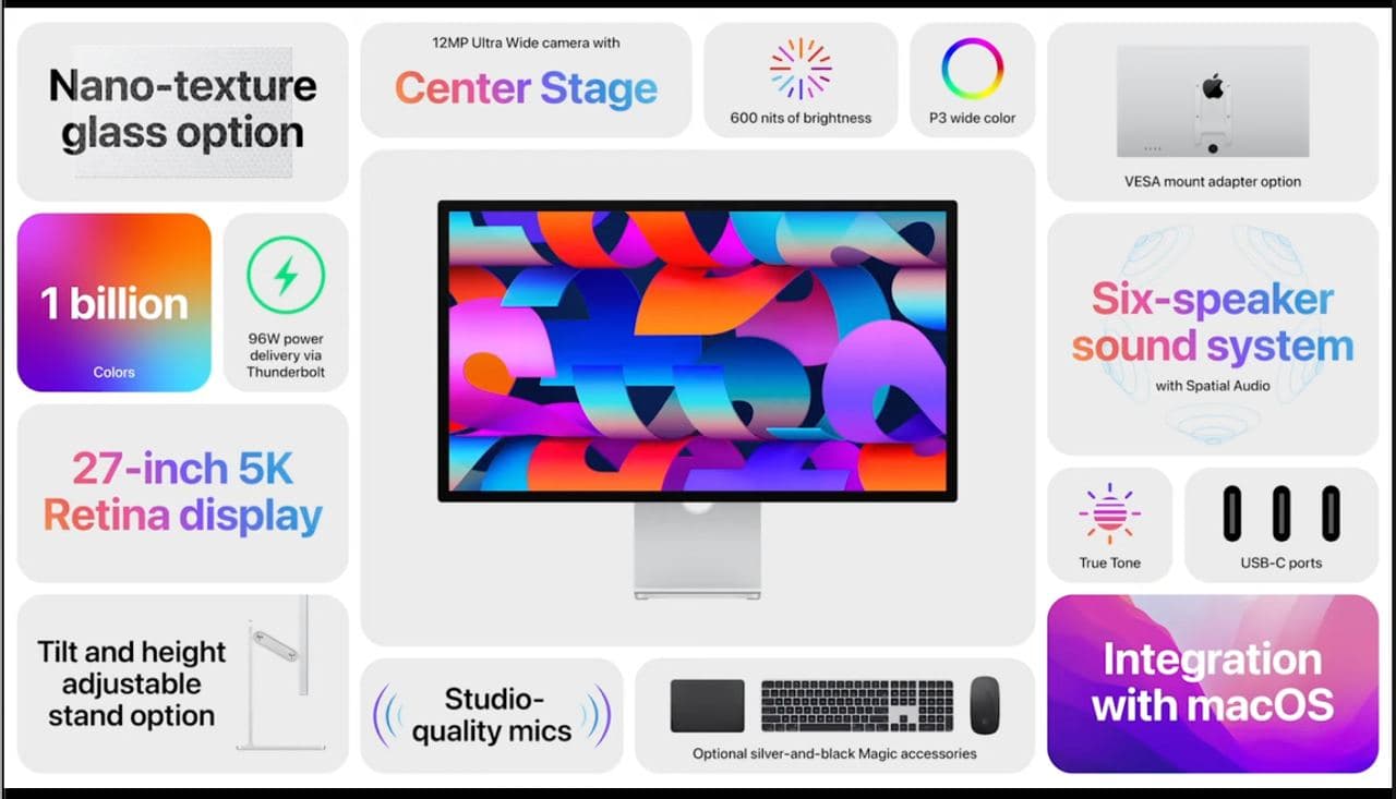 اپل از مانتیور 27 اینچی «استودیو دیسپلی» رونمایی کرد