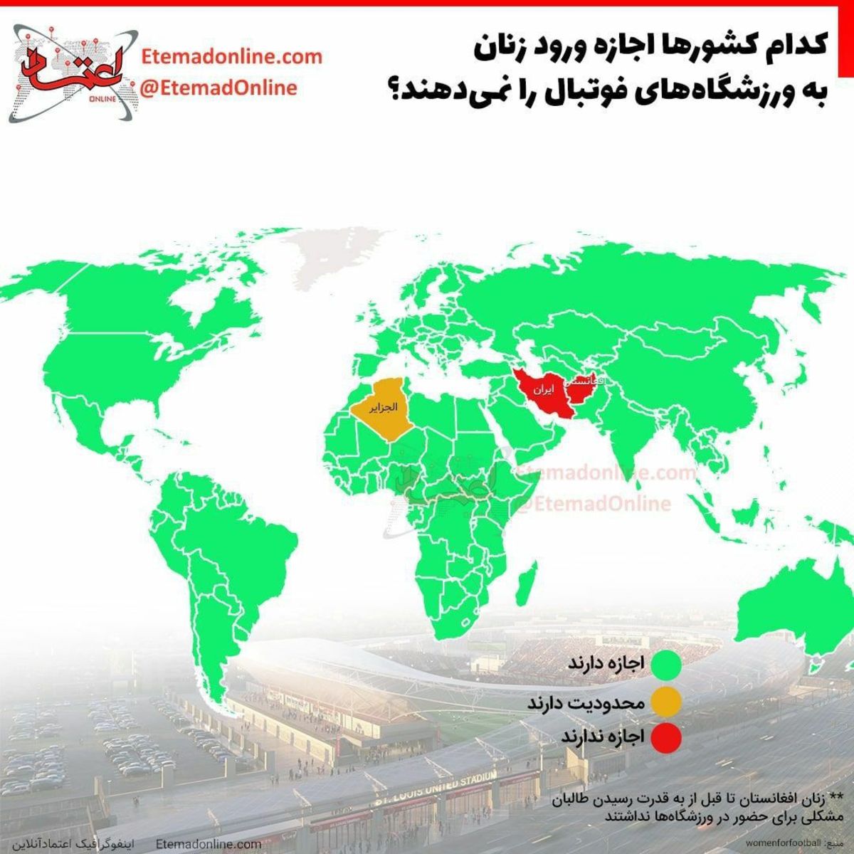 زنان و منع شرعی ورود به استادیوم