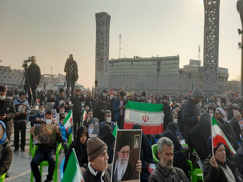 برگزاری مراسم گرامیداشت ۹دی در تهران/ مردم هرگونه آشوبگری را محکوم کردند+ تصاویر