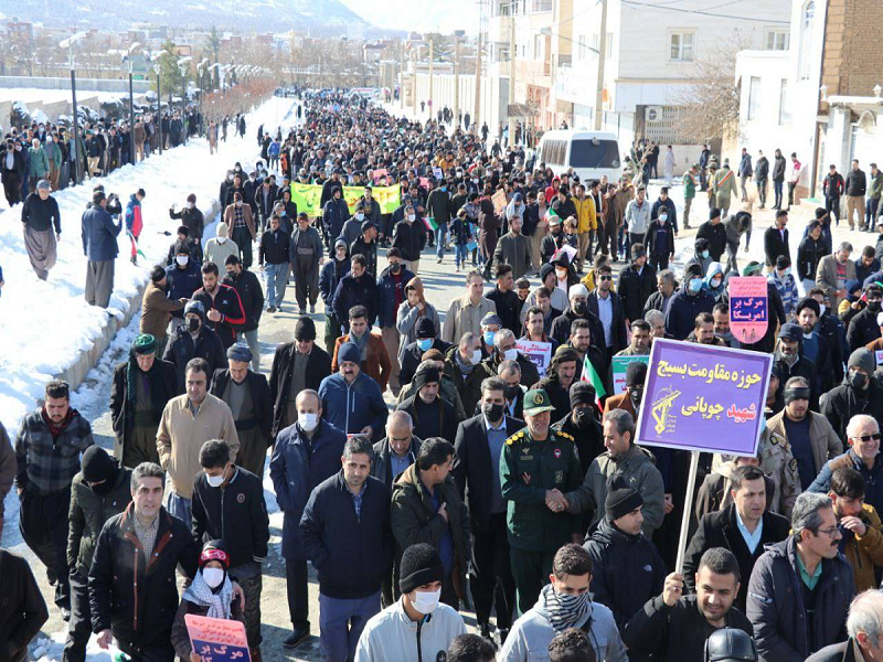 حماسه کردستانی‌ها در جشن چهل‌وچهارم پیروزی انقلاب