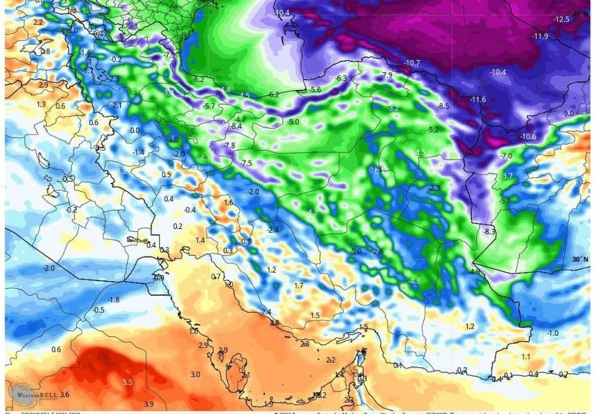 بارش برف و باران در ۱۰ استان تا چهارشنبه