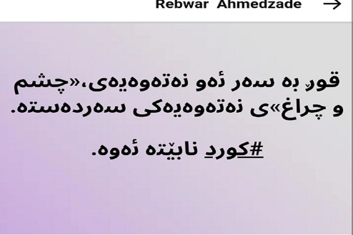 گروه های کردی: خاک بر سر کردستانی که چشم و چراغ شما فارس ها باشد!+سند