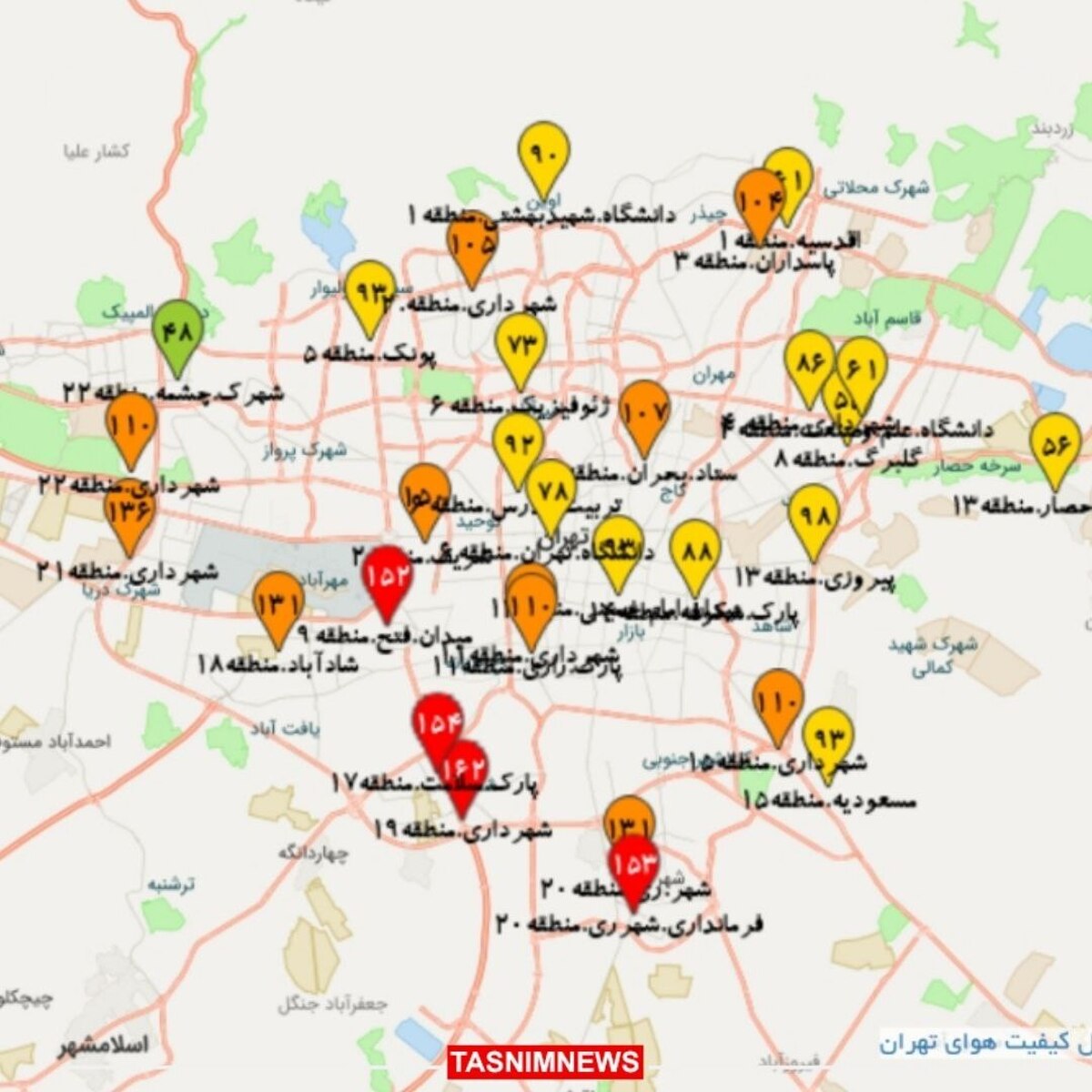 بازگشت آلودگی هوا به تهران