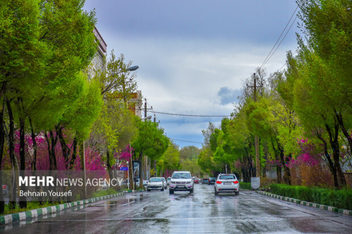 بارش باران‌های بهاری در برخی شهرها