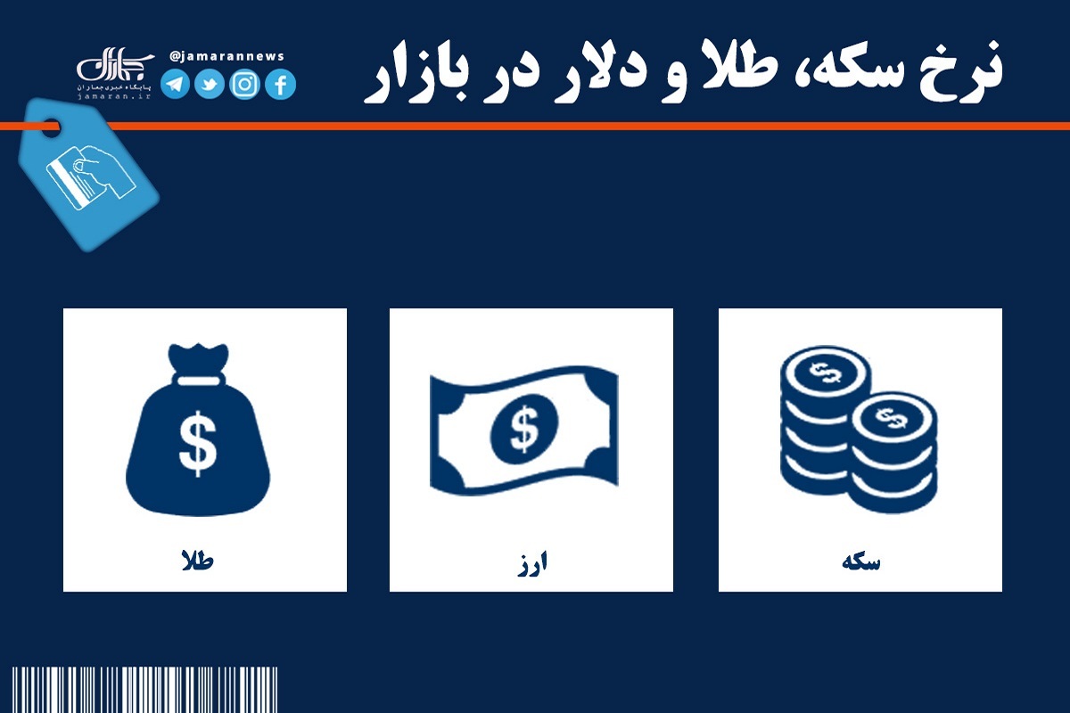 قیمت سکه، طلا و دلار در بازار 1 تیرماه 1402