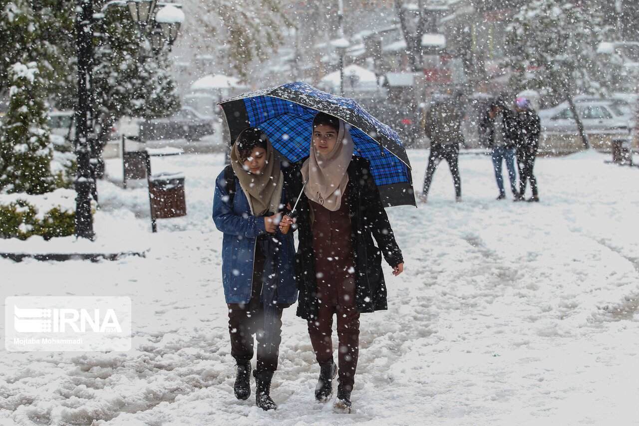 باران و برف در ۸ استان