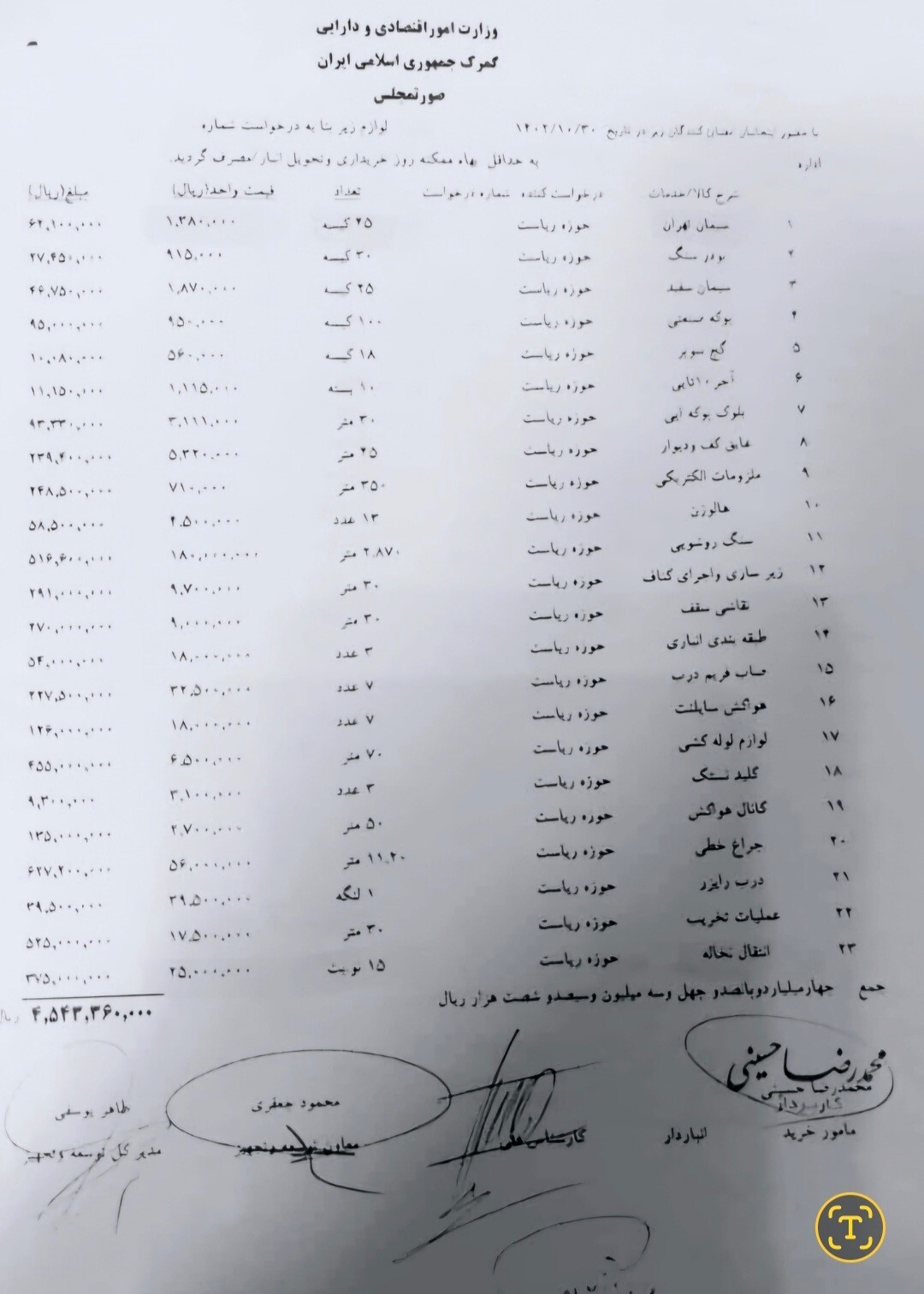 پس لرزه های ریخت و پاش نجومی توالت گمرک