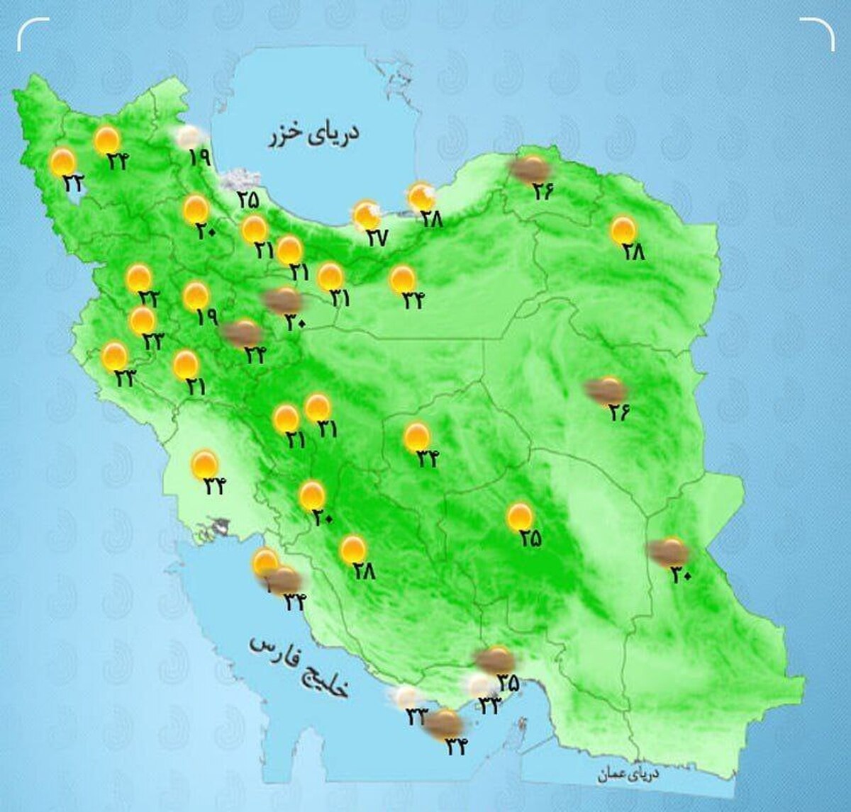 آغاز کاهش دما در نوار شمالی ایران