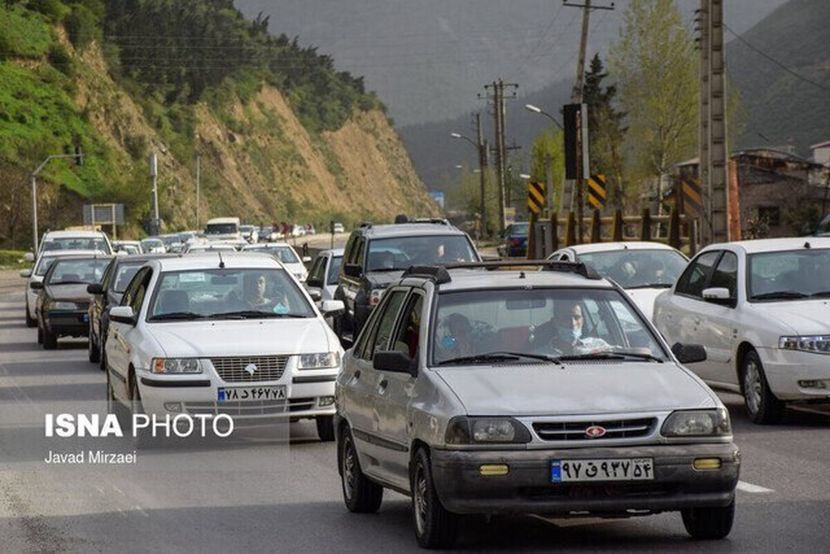 ترافیک سنگین در محورهای هراز و چالوس