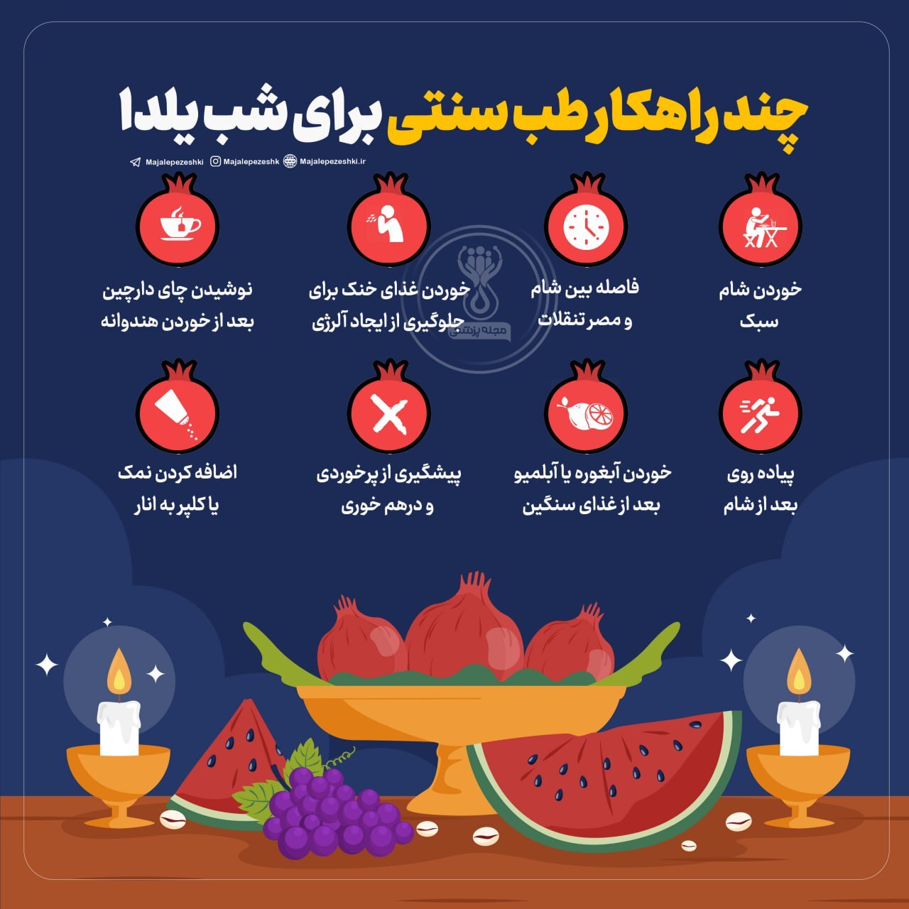 چند راهکار طب سنتی برای شب یلدا